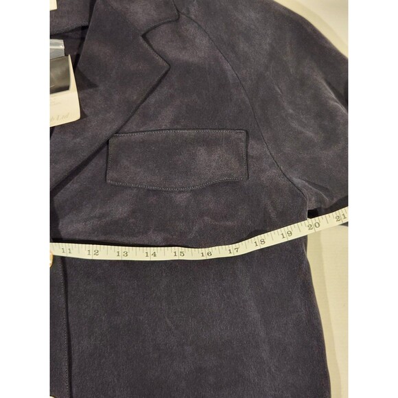 Laura Leigh NEW Women's 100% Silk Black Jacket Blazer Size 10 - Picture 12 of 13